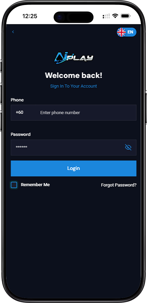 AiPlay Login Mobile