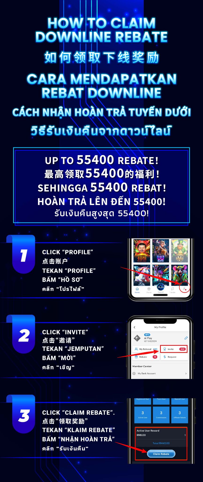 Claim Downline Rebate